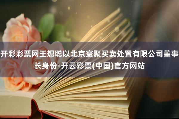 开彩彩票网王想聪以北京寰聚买卖处置有限公司董事长身份-开云彩票(中国)官方网站