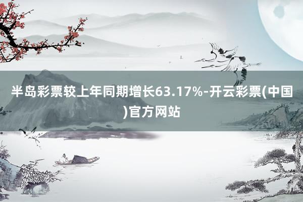 半岛彩票较上年同期增长63.17%-开云彩票(中国)官方网站